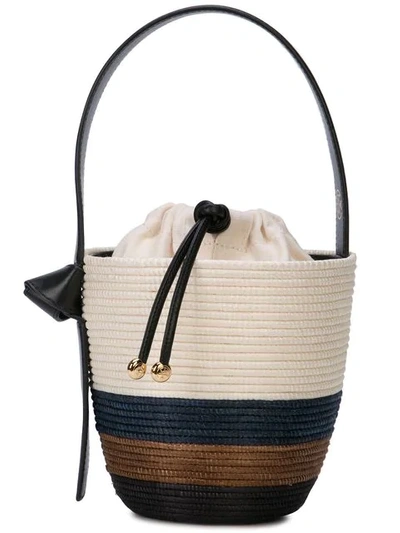 Shop Cesta Collective Woven Bucket Bag In Neutrals