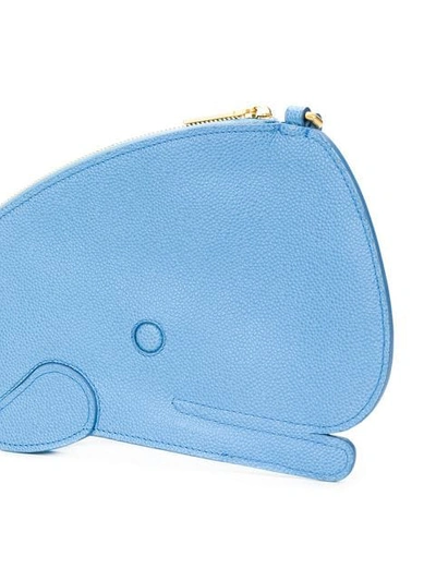 Shop Thom Browne Whale Icon Flat Clutch In Blue