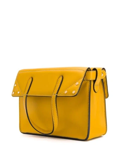 Shop Fendi Mini Flip Shoulder Bag In Yellow