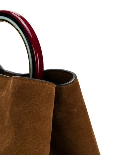 Shop Marni Pannier Tote Bag In Brown