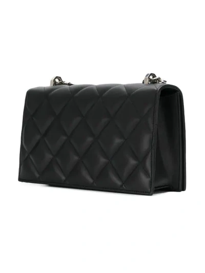 Shop Alexander Mcqueen Jewelled Shoulder Bag In Black