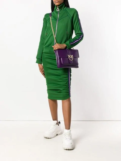 Shop Pinko Big Love Simply Shoulder Bag In Purple