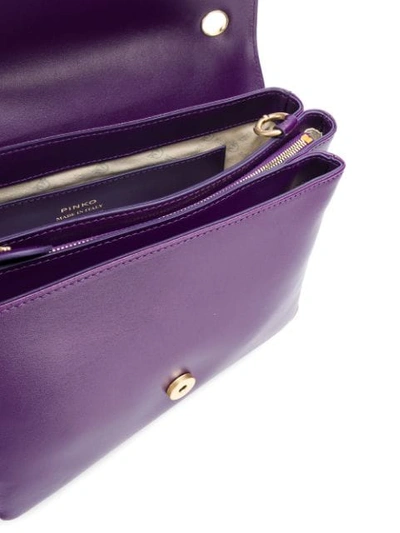 Shop Pinko Big Love Simply Shoulder Bag In Purple