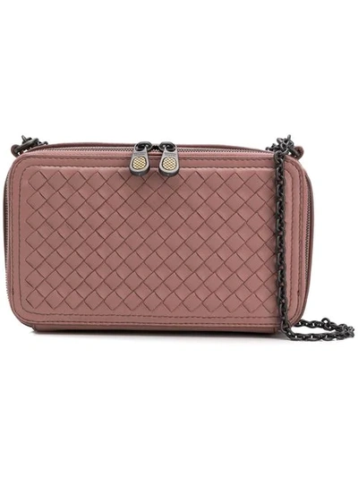 Shop Bottega Veneta Woven Shoulder Bag In Pink
