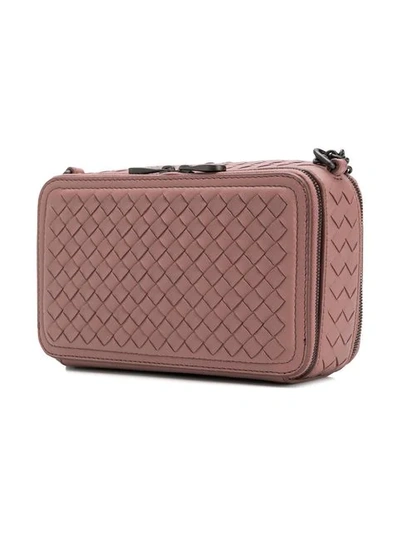 Shop Bottega Veneta Woven Shoulder Bag In Pink