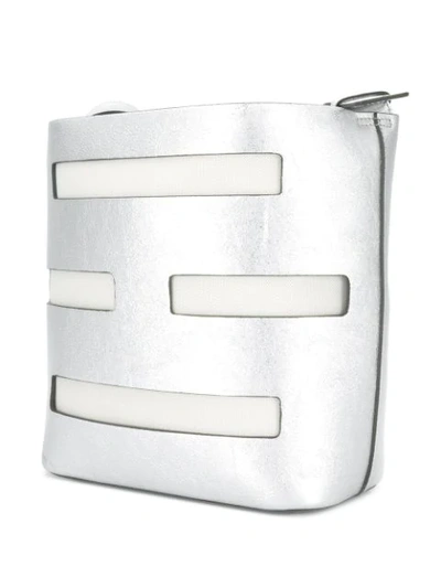 Shop Hogan 'bi-bag' Beuteltasche In Silver