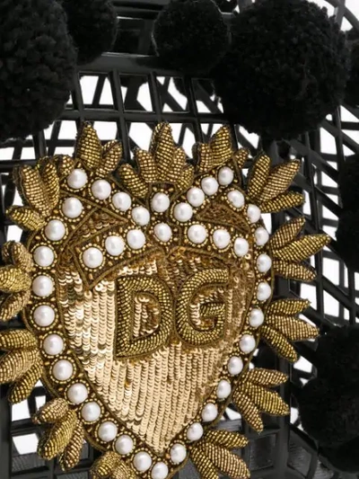 Shop Dolce & Gabbana Gomma + Ricamo Pvc Bag In Black