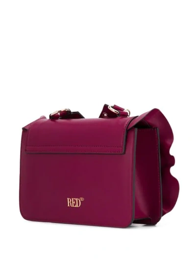 Shop Red Valentino Red(v) Ruffle-trimmed Cross-body Bag