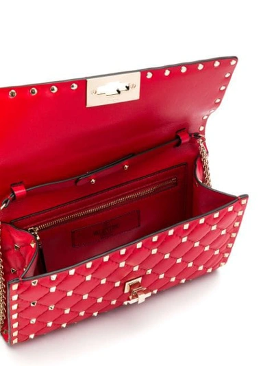 Shop Valentino Rockstud Spike Crossbody Bag In Red