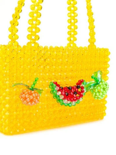 Shop Susan Alexandra Handtasche Mit Perlen In Yellow