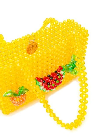 Shop Susan Alexandra Handtasche Mit Perlen In Yellow