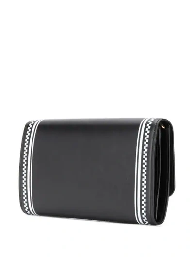Shop Versace Checkered Logo Crossbody Bag In Black