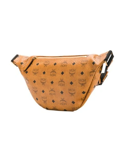 Shop Mcm Fursten Logo Belt Bag In Brown