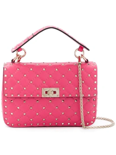 Shop Valentino Garavani Rockstud Spike Chain Bag - Pink