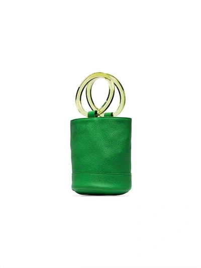 Shop Simon Miller Lime Green Bonsai 20 Bracelet Handle Leather Bucket Bag