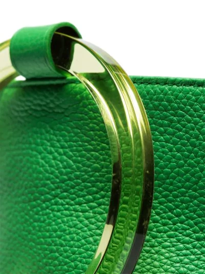Shop Simon Miller Lime Green Bonsai 20 Bracelet Handle Leather Bucket Bag