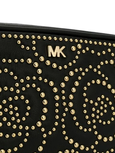 Shop Michael Kors Micro-stud Crossbody Bag - Black