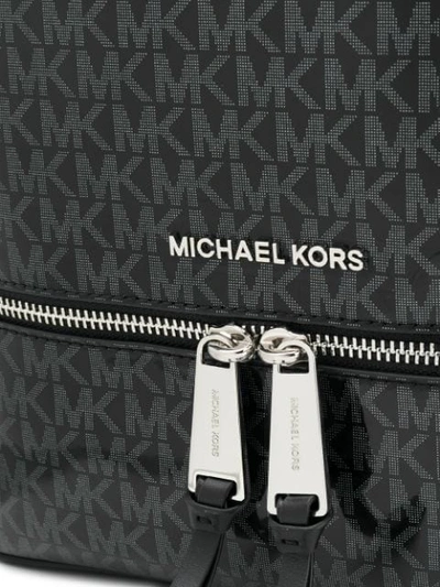 Shop Michael Michael Kors Monogram Backpack In Black