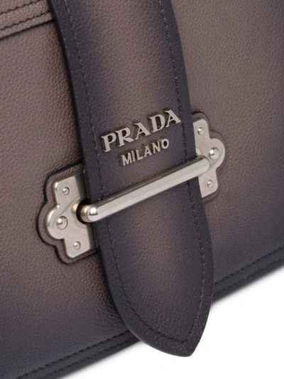 Shop Prada Cahier Shoulder Bag - Grey