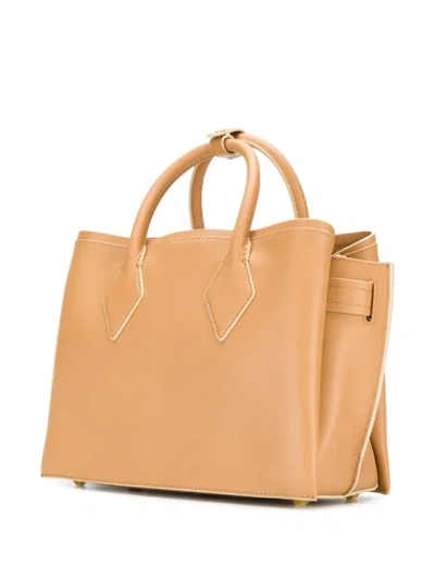 Shop Mcm Neo Milla Medium Tote - Neutrals