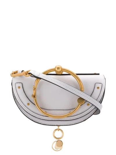 Shop Chloé Nile Minaudière Bag In Grey