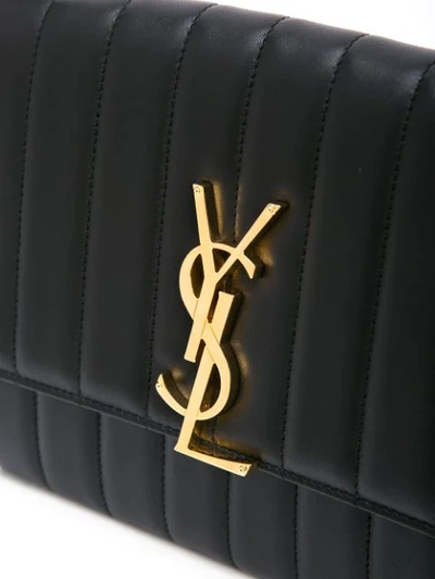 Shop Saint Laurent Vicky Medium Shoulder Bag In Black