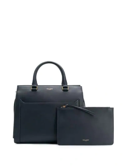 Shop Saint Laurent East Side Tote Bag In Blue