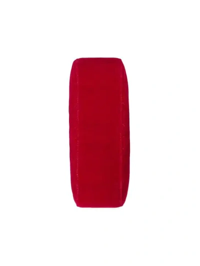 Shop Gucci Gg Marmont Velvet Small Shoulder Bag In Red