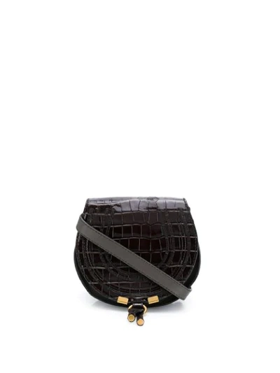 Shop Chloé Mini Marcie Bag In Brown