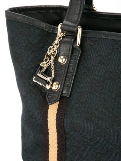 Shop Gucci Vintage  Gg Pattern Hand Tote Bag - Black