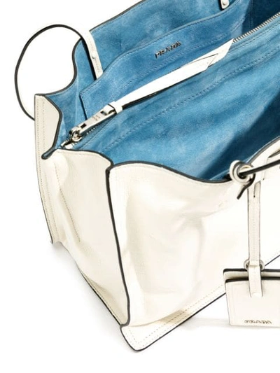 Shop Prada Etiquette Tote Bag In F0scc Bianco/astrale