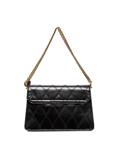 Shop Givenchy Black Gv3 Small Quilted Leather Shoulder Bag