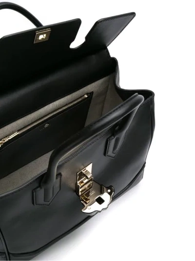 Shop Versace Empire Tote Bag - Black