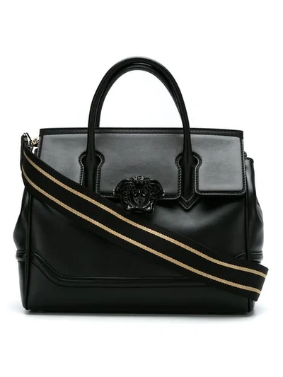 Shop Versace Empire Tote Bag - Black