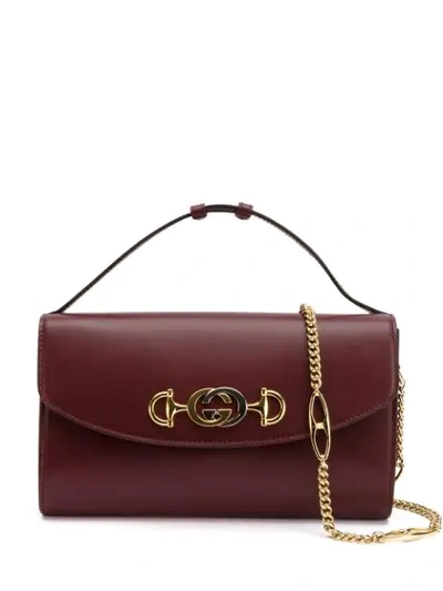 Shop Gucci Gg Horsebit Crossbody In Red