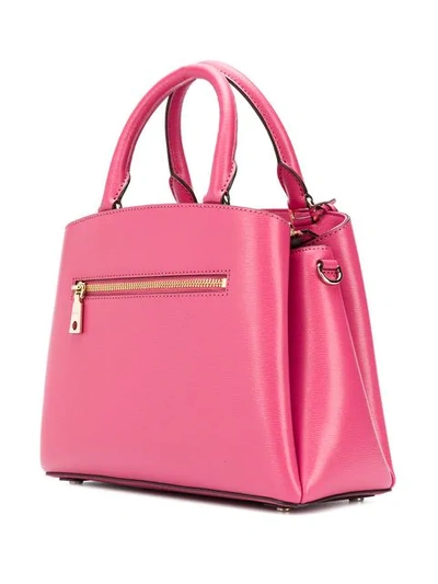 Shop Dkny Logo Charm Tote Bag In Pink
