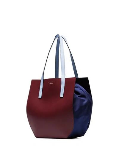 Shop Marni Gusset Tote In Red