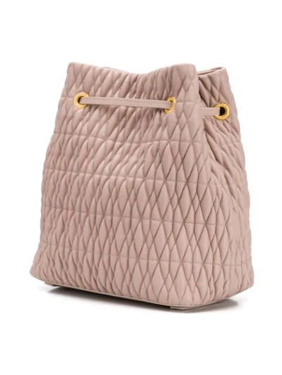 Shop Furla Stasy Cometa Bucket Bag In Neutrals