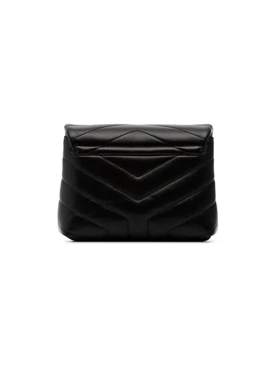 Shop Saint Laurent Toy Loulou Quilted Shoulder Bag In Black