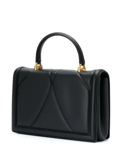 Shop Dolce & Gabbana Quilted-effect Devotion Tote Bag In Black