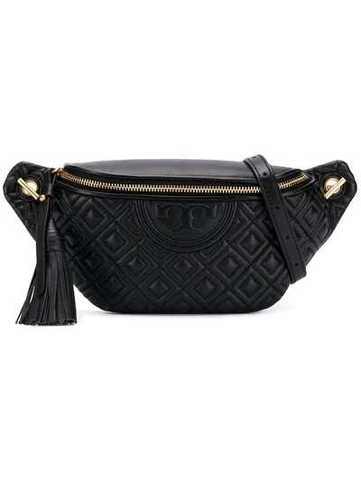 Shop Tory Burch Fleming Belt Bag In Black