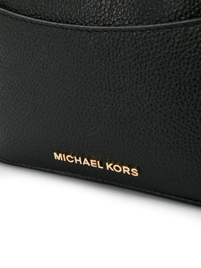 Shop Michael Michael Kors Logo Plaque Shoulder Bag In Black