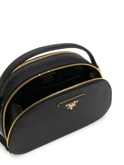 Shop Prada Odette Saffiano Shoulder Bag - Black