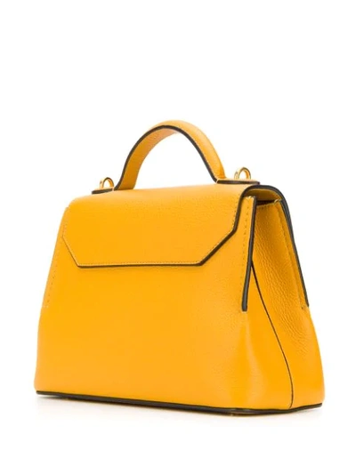 Shop Mulberry Mini Seaton Classic Grain Shoulder Bag In Yellow