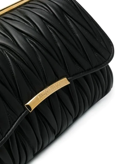 Shop Miu Miu Quilted Shoulder Bag In Black