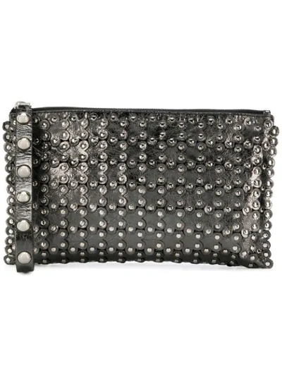 Shop Red Valentino Red(v) Flower Puzzle Clutch Bag - Metallic