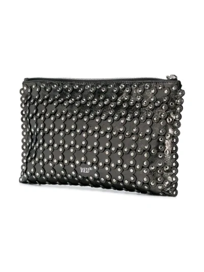 Shop Red Valentino Red(v) Flower Puzzle Clutch Bag - Metallic