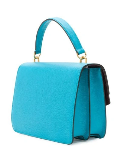 Shop Mulberry Harlow Satchel In Blue
