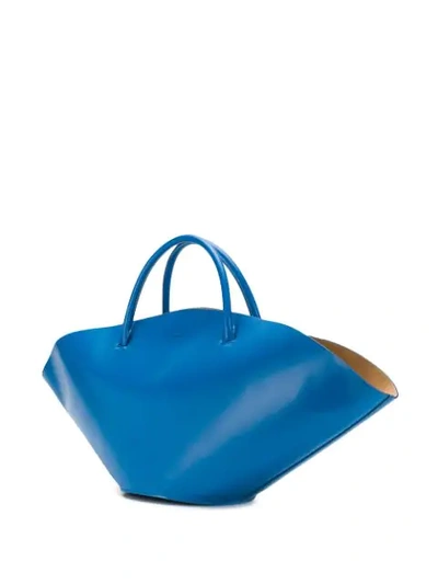 Shop Jil Sander Sombrero Large Tote Bag - Blue