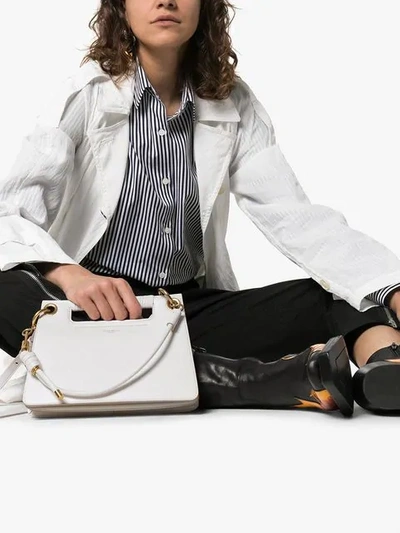 Shop Givenchy White Whip Small Leather Shoulder Bag